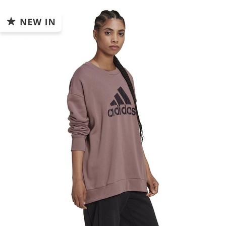adidas - Women Future Icons Animal Print Sweatshirt, Purple